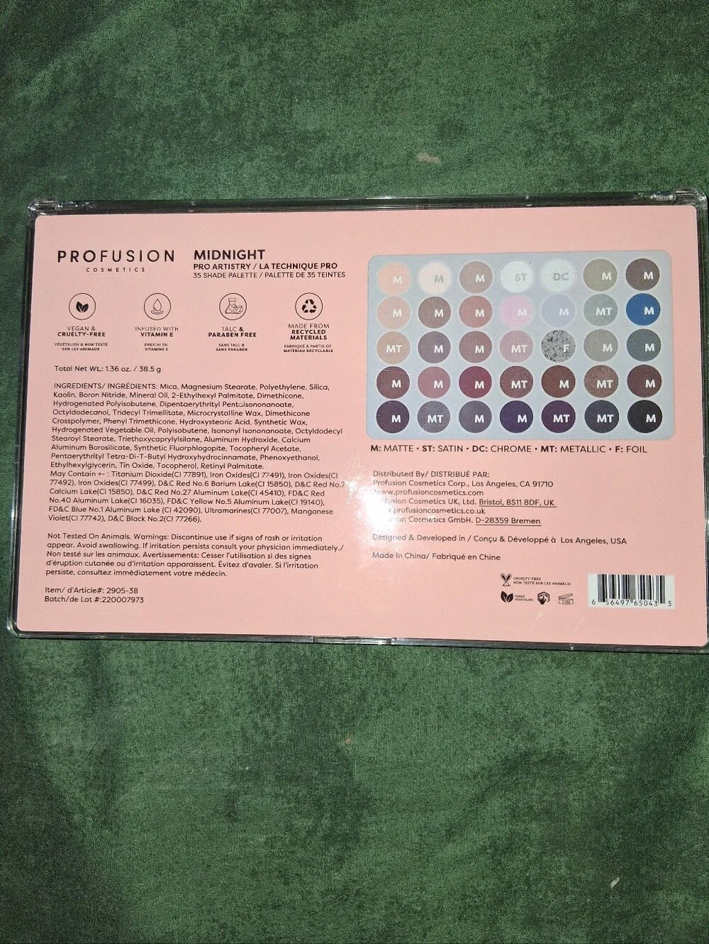 Profusion Midnight 35-Color Eyeshadow Palette - Neutral & Cool Tones